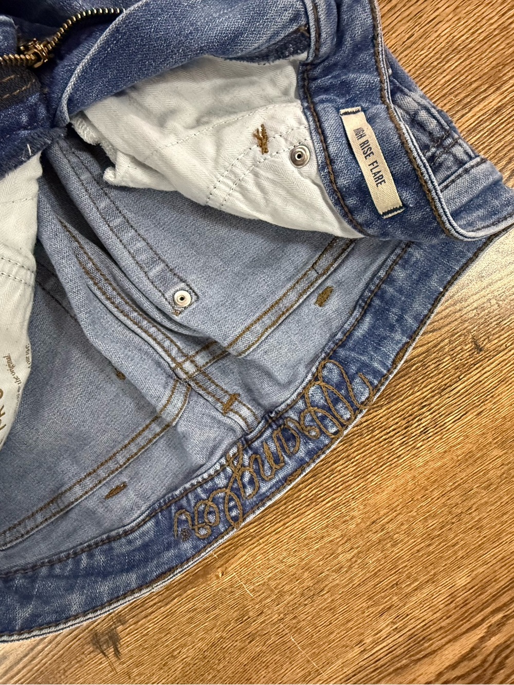 Wrangler Retro Jeans Denim Size 29x34 Bell Bottoms - Picture 3 of 5